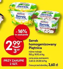 Żabka Serek homogenizowany Piątnica różne rodzaje 150g oferta
