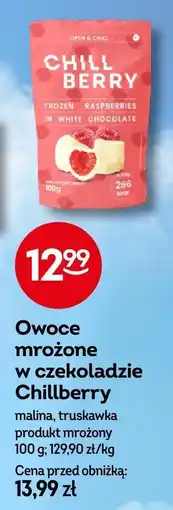 Żabka Owoce mrożone w czekoladzie Chillberry malina, truskawka 100g oferta