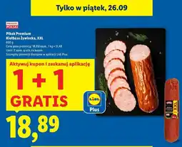 Lidl Kiełbasa żywiecka premium xxl Pikok Premium oferta