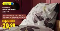 Lidl Pościel z mikrowłókna satynowego 140 x 200 cm + 70 80 Livarno Home oferta