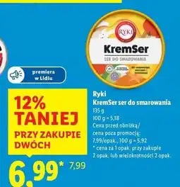 Lidl Krem ser do smarowania Ryki oferta