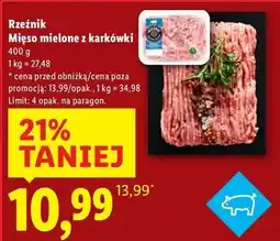 Lidl Mięso mielone wieprzowe z karkówki Rzeźnik Codzienna Dostawa oferta