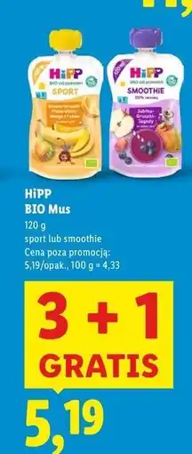 Lidl Mus jabłka-gruszki-jagody Hipp oferta