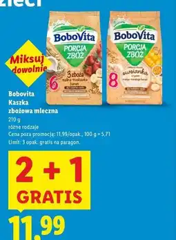 Lidl Owsianka z ryżem mango- marakuja- banan Bobovita Porcja Zbóż oferta