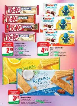 Dino Batoniki z mlecznej czekolady nadzieniem mlecznym Kinder Chocolate oferta