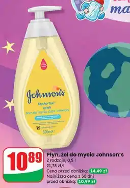 Dino Płyn do mycia ciała i włosów 3w1 łagodny Johnson's Baby oferta