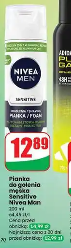 Dino Pianka do golenia natychmiastowa ochrona Nivea Men Sensitive oferta