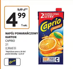 Intermarche Napój pomarańczowy Caprio oferta