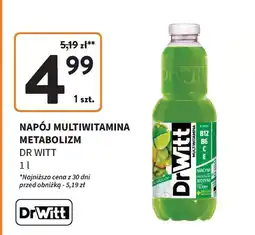 Intermarche Napój witalność multiwitamina zielona Dr Witt Premium oferta
