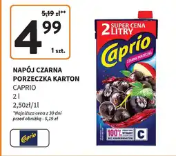 Intermarche Napój czarna porzeczka Caprio oferta