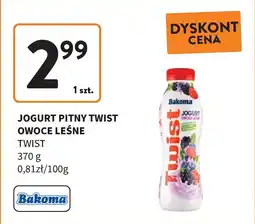 Intermarche Jogurt owoce leśne Bakoma Twist oferta