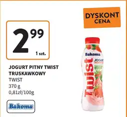 Intermarche Jogurt truskawkowy Bakoma Twist oferta