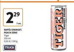 Intermarche Napój zero peach Tiger Energy Drink oferta