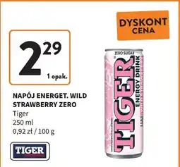 Intermarche Napój zero wild strawberry Tiger Energy Drink oferta