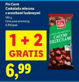 Lidl Czekolada mleczna z orzechami laskowymi 100g Fin Carré oferta