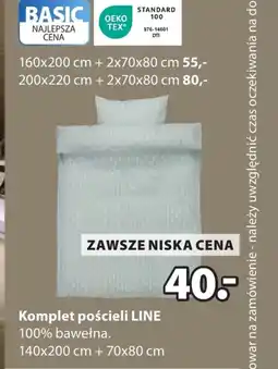 JYSK Komplet pościeli Basic Line oferta