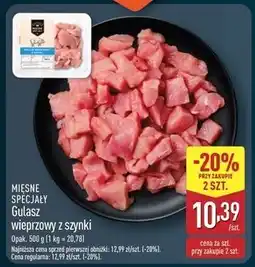 ALDI Gulasz wieprzowy z szynki Mięsne Specjały Zawsze Świeże (Aldi) oferta