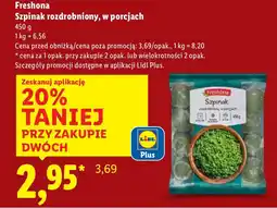 Lidl Szpinak rozdrobniony w porcjach 450 g Freshona oferta