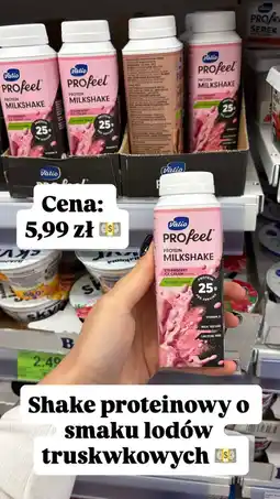 Dino Shake proteinowy Profeel o smaku lodów truskawkowych Valio oferta