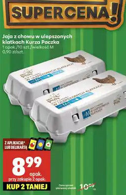 Delikatesy Centrum Jajka z chowu w ulepszonych klatkach Kurza Paczka 10 szt. M oferta