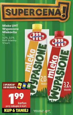 Delikatesy Centrum Mleko UHT Wypasione Mlekovita 1l 2,0% oferta