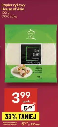 Delikatesy Centrum Papier ryżowy House of Asia oferta