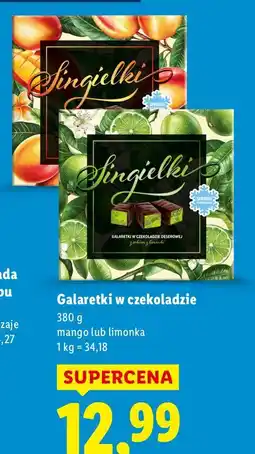 Lidl Ciastka Singielki galaretki w czekoladzie limonka oferta