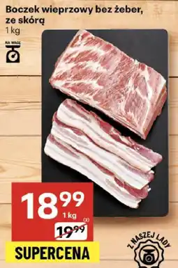 Delikatesy Centrum Boczek wieprzowy bez żeber, ze skórą 1 kg Delikatesy Centrum oferta