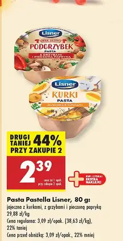 Biedronka Pasta Podgrzybek z grzybami i pieczoną papryką Lisner oferta