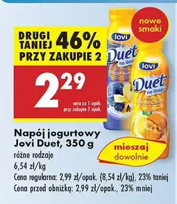 Biedronka Napój jogurtowy Jovi Duet różne rodzaje oferta