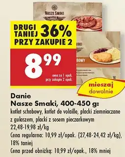 Biedronka Danie Nasze Smaki różne rodzaje oferta