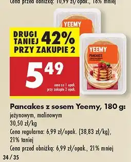 Biedronka Pancakes z sosem jeżynowym/malinowym Yeemy oferta
