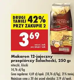 Biedronka Makaron 12-jajeczny przepiórczy Szlachecki niteczki oferta