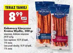 Biedronka Kabanosy klasyczne drobiowo-wieprzowe Kraina Wędlin oferta