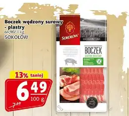 Prim Market Boczek wędzony surowy plastry 100g Sokołów oferta
