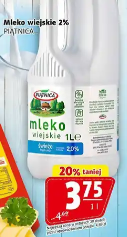 Prim Market Mleko wiejskie 2% Piątnica 1 l oferta