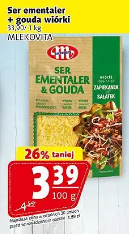 Prim Market Ser emmentaler + gouda wiórki Mlekovita 100 g oferta
