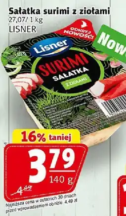 Prim Market Sałatka surimi z ziołami Lisner 140 g oferta