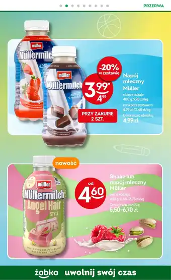Żabka Shake mleczny Müller oferta