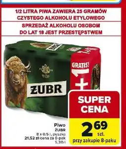 Carrefour Piwo Żubr 1768 oferta