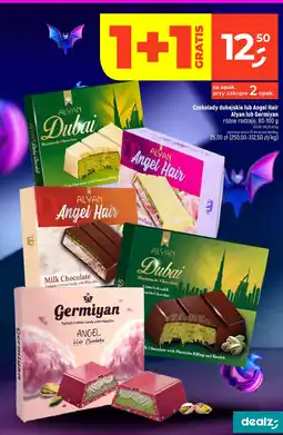 Dealz Czekolady dubajskie lub Angel Hair Alyan lub Germiyan różne rodzaje 80-100g oferta