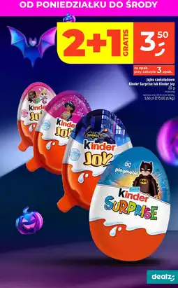 Dealz Jajko czekoladowe Kinder Surprise lub Kinder Joy 20g oferta