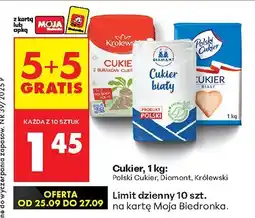 Biedronka Cukier biały 1kg Polski Cukier, Diamant, Królewski oferta