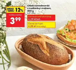Biedronka Chleb nowodworski z maślanką i makiem 450 g Biedronka oferta