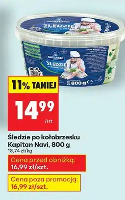 Biedronka Śledzie po kołobrzesku Kapitan Navi 800 g oferta
