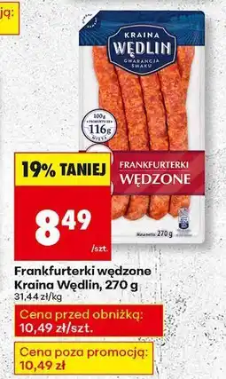 Biedronka Frankfurterki wędzone Kraina Wędlin 270g oferta