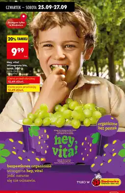 Biedronka Winogrono bio Hey, vita! 500g oferta