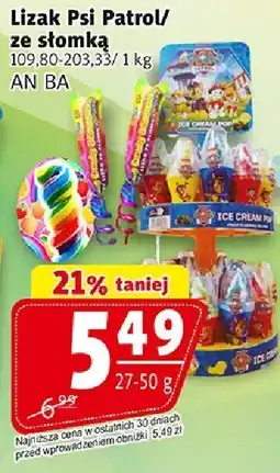 Prim Market Lizak Psi Patrol ze słomką 27-50 g An Ba oferta