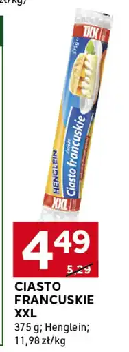 Stokrotka Ciasto francuskie XXL Henglein 375g oferta