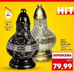 Kaufland Znicz szklany witraż karafa oferta